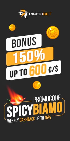 BiamoBet Casino Welcome Bonus 600 EUR