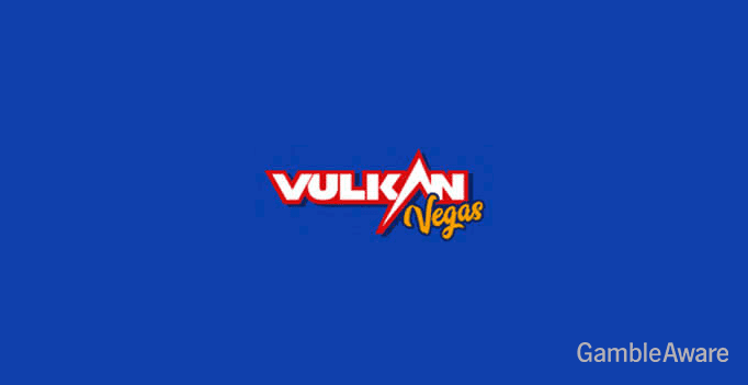 Offizielles Vulkan Vegas Casino Logo - Rot-Schwarz Design