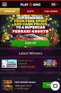 Playamo Casino Screenshot 2