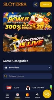 Sloterra Casino Screenshot 1