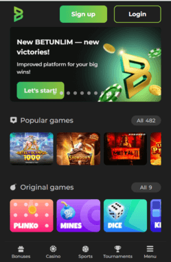 betunlim casino screenshot 1