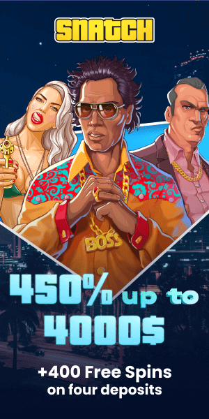 Snatch Casino 450% + 400 Free spins Welcome Package