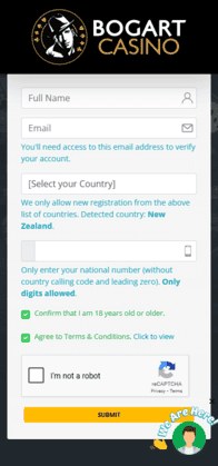 Bogart Casino Screen 1