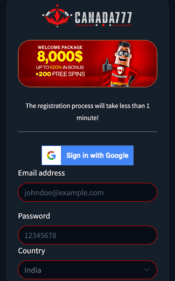 canada777 casino screenshot 1