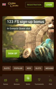Gonzo Casino Screenshot