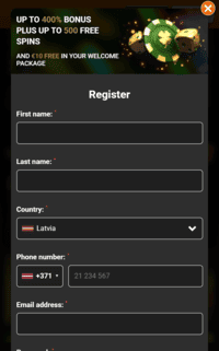i24slots casino sign up screenshot 2