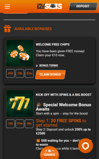 i24slots casino sign up screenshot 3