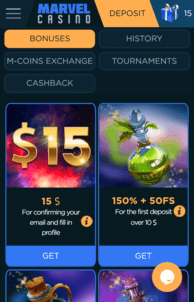 Marvel Casino Screenshot