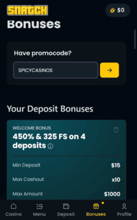 snatch casino sign up screenshot 2