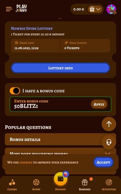 Screenshot Play Johny Casino 3