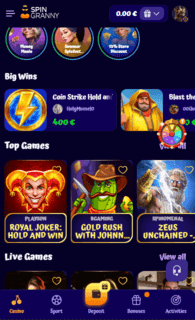 Screenshot SpinGranny casino 5