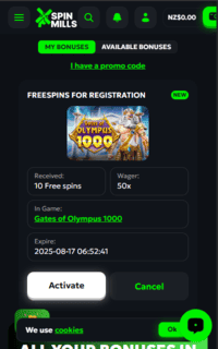 Spinmills Casino: 10 Free Spins No Deposit Bonus