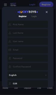 Screenshot LuckyBoys casino 1