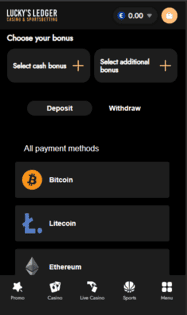 Screenshot Lucky's Ledger Casino 2 Lucky’s Ledger Casino: 100% Up to €/$ 500 + 50 Free Spins Welcome Bonus