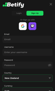 Betify Casino Screenshot 1