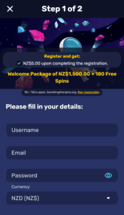 Galactic Wins Casino Screenshot 1