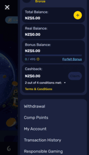 Galactic Wins Casino Screenshot 4