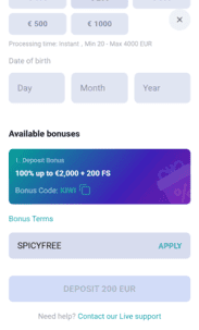 Koru Casino Screenshot 2