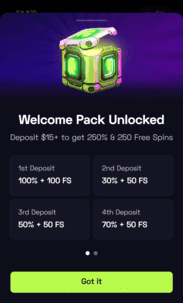Immerion Casino Screenshot Welcome Bonus