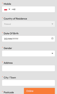 optimbet casino profile screenshot