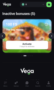 Vegabet Casino NDB Screenshot