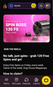 whiskywin casino free spins screenshot