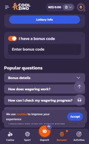 coolzino casino screenshot 3
