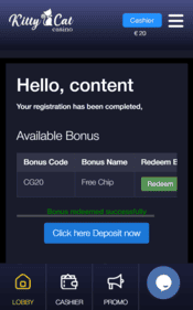 kitty cat casino screenshot 2