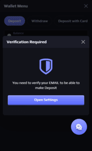 Playoda Casino Verification Screenshot