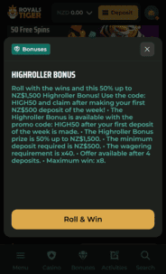 royalstiger_casino_highroller_bonus_terms_screenshot Royalstiger Casino Highroller Bonus Terms Screenshot