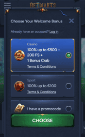 betwars casino screenshot 3