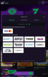 glithcspin casino screenshot 1