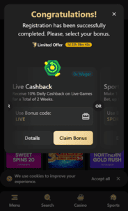 Wolf.io Casino Cashback screenshot