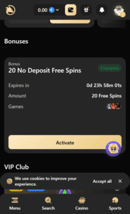 Wolf.io Casino NDB Screenshot