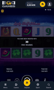 egogames casino game screen
