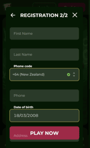 FreakyBillion Casino Profile Screen