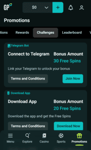 Granpampa Casino TG Screen