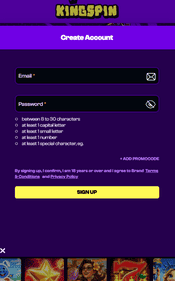 kingspin casino screenshot 1