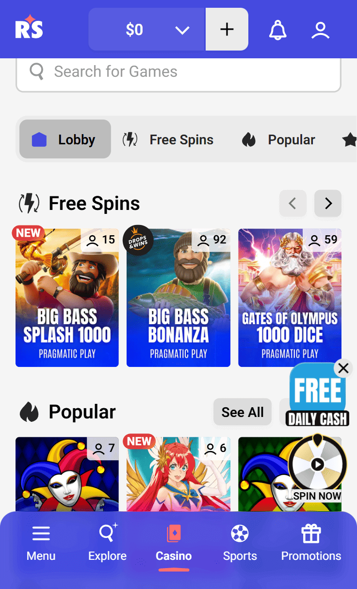 reysur_casino_games_screen Reysur Casino games screen