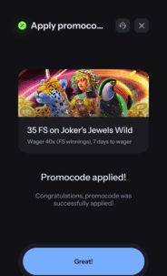 21kCasino NDB Screen