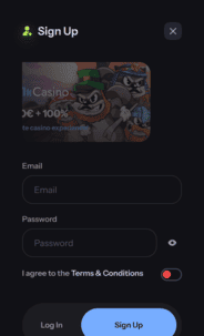 21kcasino reg screen