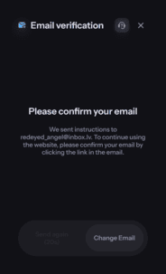 21kcasino verification screen