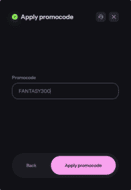 FastasyBet Casino Promo Screen