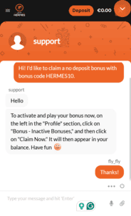 hermes casino screenshot 2