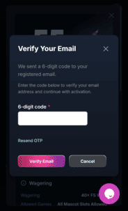 MagicianBet Casino Verification Screen