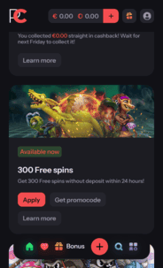 PalaceCasino NDB Screen