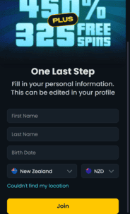 Snatch Casino Profile Screen