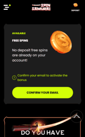 Spin Samurai Casino: 20 Free Spins No Deposit Bonus