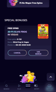 21Bit Casino NDB Screenshot