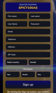 Asgard Slots Casino registration screenshot
